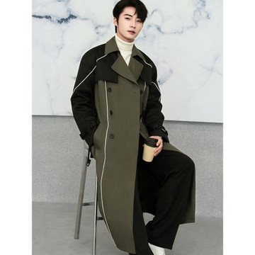 男士韓版塹壕風衣外套男中長款2025新款春秋季德系大衣超長款過膝