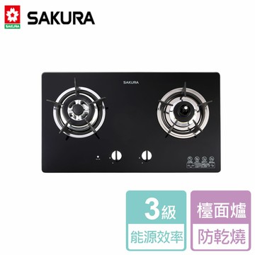 【SAKURA 櫻花】二口防乾燒節能檯面爐 G-2820G-NG1-北北基地區含基本安裝
