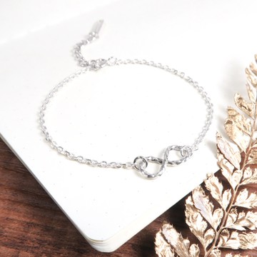 ART64 純銀 方線麻花無限手鍊 925純銀手鍊 女生手鍊