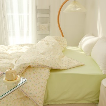 《僅春天可見》奶fufu春日小碎花全棉被套單件被罩純棉被單ins風