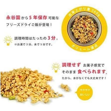 永谷園 フリーズドライご飯 4種(4食) お試しパック 5年保存 災害時用 保存食セット