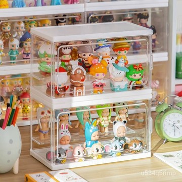 🌈公仔收納盒 盲盒收納 模型展示盒 展示櫃 盲盒展示架 盲盒收納展示架樂高手辦架子透明防塵擺櫃亞剋力泡泡瑪特展示盒