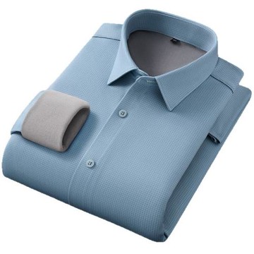 廣東普寧襯衫棉羊毛襯衫男加絨加厚保暖襯衣加厚商務休閑羊毛襯衫