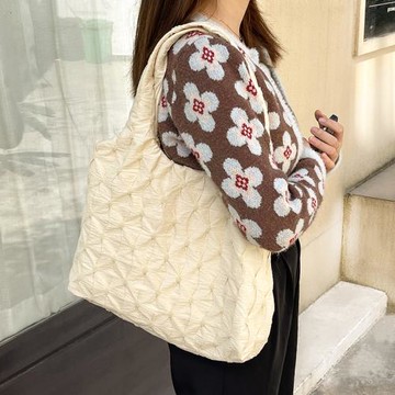 ins小眾大號單肩包購物袋上班上學通勤包筆記本收納袋媽咪手提包