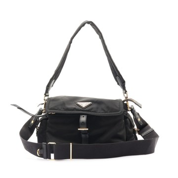 PRADA 普拉達 Explore Medium 兩用包 黑色 尼龍 1BD394 【二手名牌BRAND OFF】