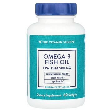 The Vitamin Shoppe, 歐米伽 3 魚油，1000 毫克，60 粒軟膠囊