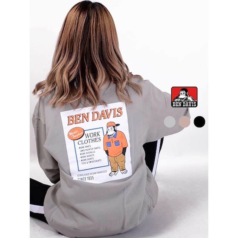 Ben Davis ベンデイビス スウェット トレーナー レディース メンズ ユニセックス ブランド ロゴ カジュアル スポーツ ビッグシルエット ロゴ刺繍 ベンデビ I 通販 Lineポイント最大get Lineショッピング