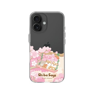 iPhone 16 Clear 透明 - 柴語錄 Shiba Says - 櫻花鞦韆