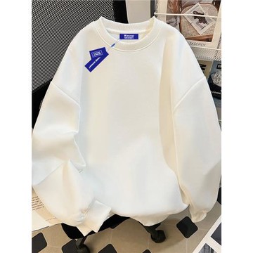 WASSUP重磅潮牌廓形圓領衛衣男秋冬2025新款寬松簡約oversize上衣