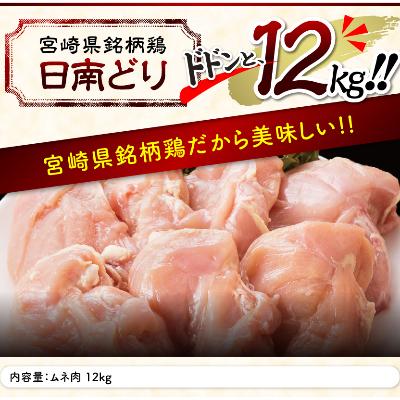 ふるさと納税 川南町 宮崎県産日南どり ムネ肉12kg(2kg×6袋)