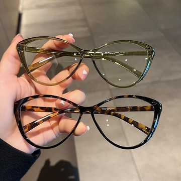 無用良品 買2送1 (再送眼鏡袋) 歐美風蝴蝶框平光鏡 女款玳瑁色眼鏡框 時尚百搭造型眼鏡 輕奢氣質款 生日 交換禮物