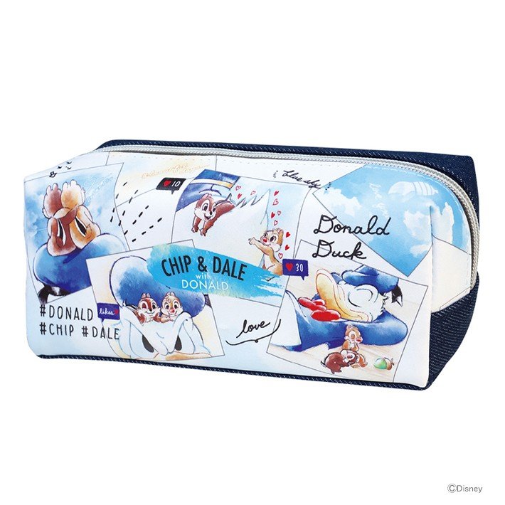 ディズニー ドナルドダック チップ デール ペンケース Box型 コマワリ柄 M便 1 1 通販 Lineポイント最大0 5 Get Lineショッピング
