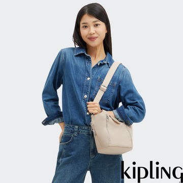Kipling 暖米色手提肩背兩用包-RECICELY S