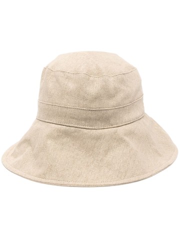 Jacquemus - Le bob Bando strap bucket hat - women - Cotton - 56 - Neutrals