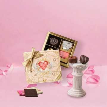 Diva Life 情人心 比利時巧克力4入紫饌禮盒