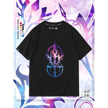 二次元動漫Fate衣服原宿風星空印花上衣男生令咒saber夏季短袖T恤