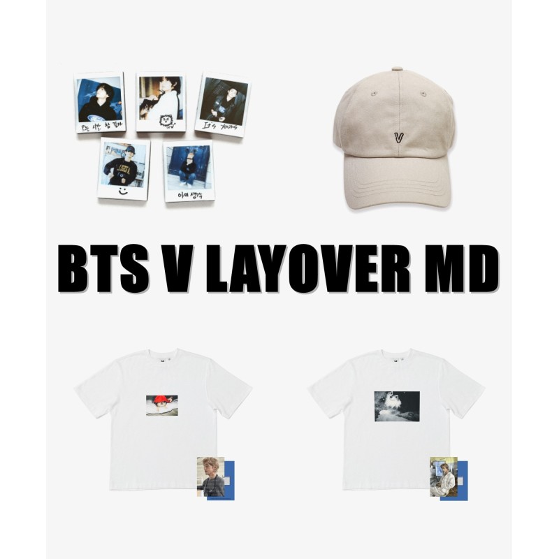 韓国 公式] BTS V LAYOVER MD Magnet Set(S) T-shirt photocard set ...