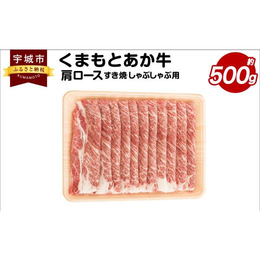 ふるさと納税 熊本県 宇城市 くまもとあか牛 肩ロース すき焼 ・ しゃぶしゃぶ用 約500g×1パック 和牛 牛肉