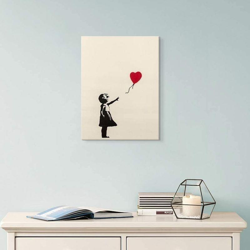 バンクシー　Banksy 風船と少女　アートパネル　キャンバスアート　5分割 21y+sKG1drL.jpg_BO30,255,255,