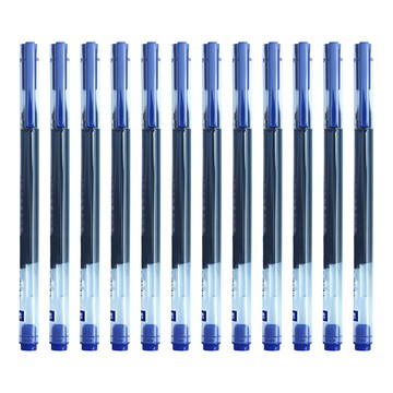 PENROTE 筆樂 大容量 藍色 書寫流暢  12支