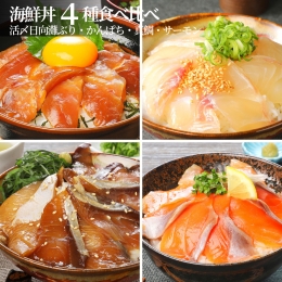 ぶり・真鯛・かんぱち・生アトランサーモンの漬け丼4種食べ比べセット　100g×8袋　B060