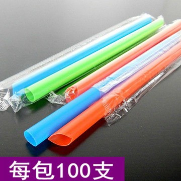 💥臺灣有貨🌈免運!💥粗單支獨立包裝一次性珍珠奶茶尖頭吸管19212325cm每包100支