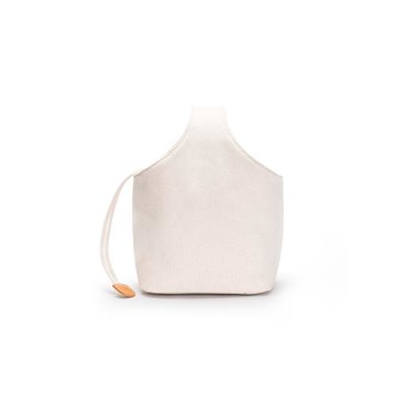 元本良廠法式流行手拎包 設計師新款水桶包 休閑抽帶帆布手提包包