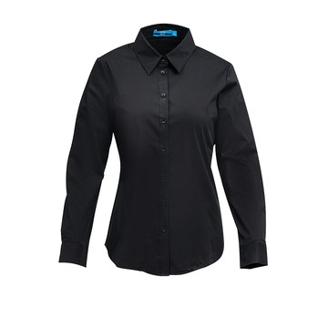 商務易處理長袖上班襯衫/黑色 | 5122320399