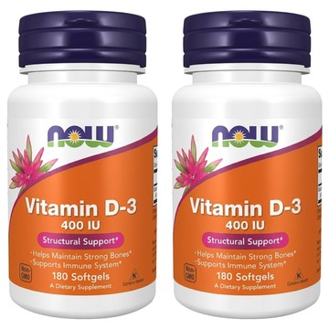 NOW Foods 台灣公司貨 維他命D  180顆  2罐
