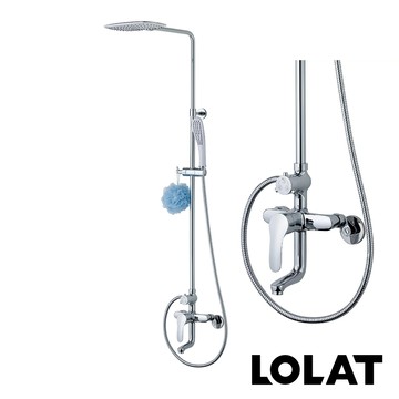 【LOLAT】頂級單槍大花灑龍頭 SNM1481K｜出水量大/造型優美/三出水模式/易收納_廠商直送