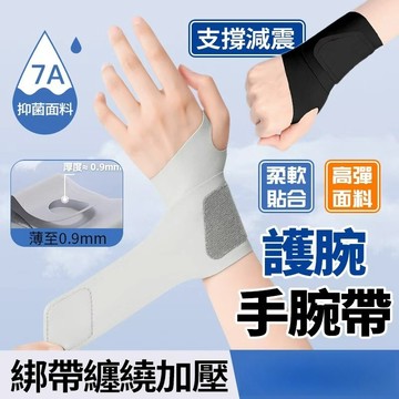 隔日到貨 護腕可調節拇指帶 腕帶彈力 透氣運動健身篮球護腕 加壓綁帶式護腕 纏繞式護腕 滑鼠手腕帶 男女通用