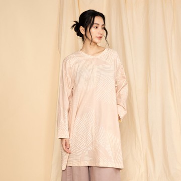 新月長版繭型上衣_流水之舞