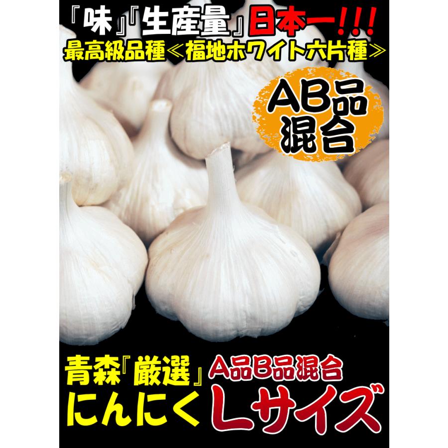 青森 にんにく 1kg 青森 Lサイズ厳選 AB品混合 国産 ニンニク 1キロ ネット詰め 中国産と比べて