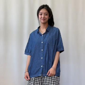 慢步日常・柔洗丹寧襯衫