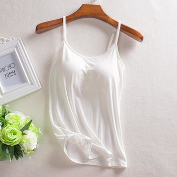 帶胸墊美背吊帶背心文胸一體內搭抹胸薄款裹胸莫代爾打底內衣女夏