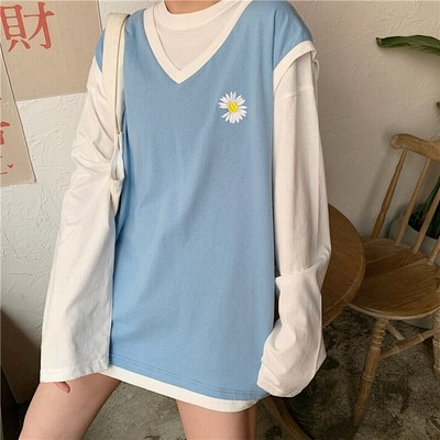 重ね着風 長袖 Tシャツの通販 936 155件の検索結果 Lineショッピング
