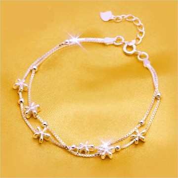 925純銀手鍊 手環-日系清新海星造型七夕情人節禮物女飾品73dp49【獨家進口】【米蘭精品】