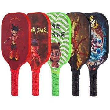 入門成人哪吒卡通玻纖匹克球拍PP蜂窩芯pickleball洞洞球拍工廠