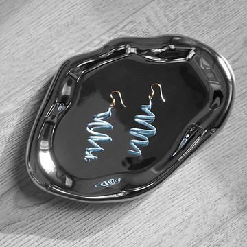 耳邊書畫 纏花耳飾 暢思 水藍