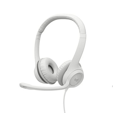 【 Logitech 羅技 】H390 珍珠白 有線耳機 麥克風