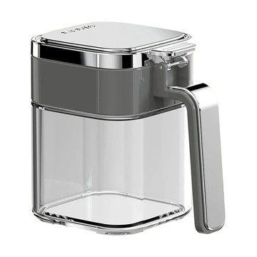 couselect 方圓玻璃調味罐 11.4 x 7.8 x 11cm 灰色  1個