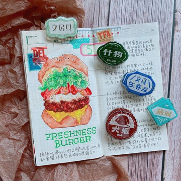 雙面滴膠壓克力萬用夾 犬派