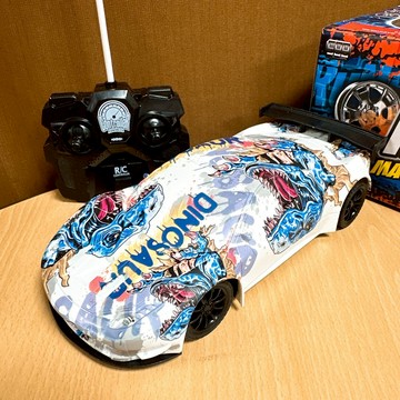 《翔翼玩具》1:18車燈 塗鴉 恐龍超跑塗鴉車 遙控跑車 遙控 遙控車  保時捷 賽車 超跑 兒童玩具 915119