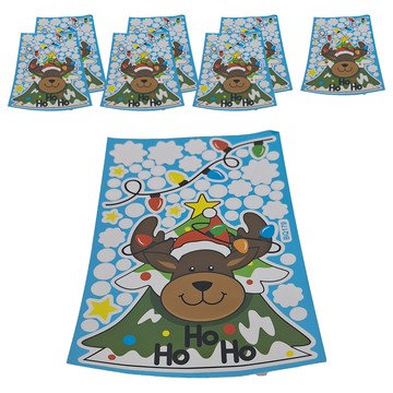 聖誕櫥窗裝飾靜電貼  Multicolor  不適用