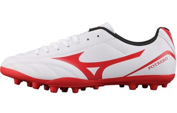 POTRERO WIDE AG SHORT NAIL SOCCER SHOES WHITE/RED