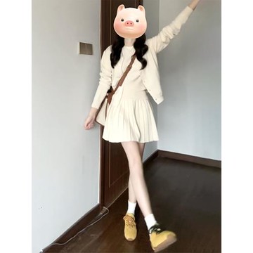 小個子穿搭秋冬女款2025年新款連衣裙子女裝2025秋冬韓系套裝短裙