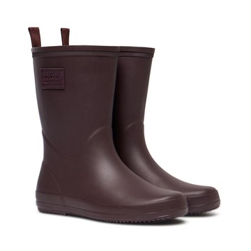 韓國 ROCKFISH EBBY RAIN BOOTS MIDDLE 女款 簡約素面中筒雨靴 酒紅色BURGUNDY