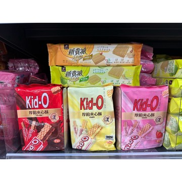 Kid-O 厚餡夾心酥 奶油風味/巧克力風味/草莓風味 171g 91g 新貴派大格酥-陽光檸檬口味 焙烤花生 芝麻豆奶