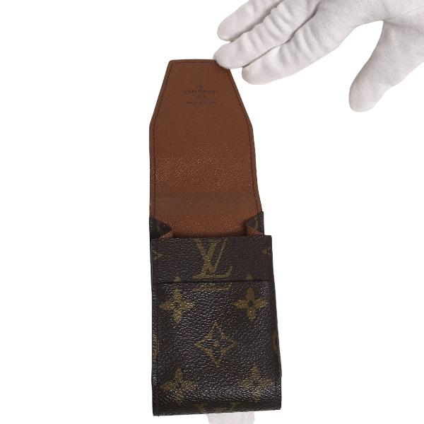 ルイヴィトン カードケース M63024 エテュイ・シガレット モノグラム シガレットケース  LOUIS VUITTON ブラウン ユニセックス 中古