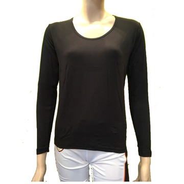 高彈力女輕磨毛保暖衣(圓領)-時尚優雅百搭款-2件入